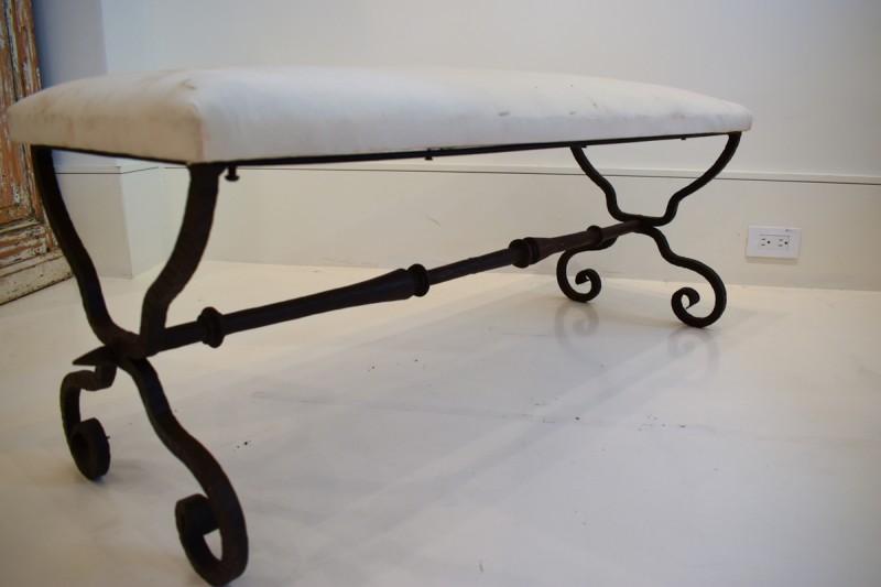 19th Century Hand Forged Iron Bench - Image 6