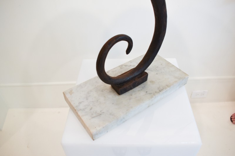 Mid-Century French Iron Lamp - Image 6