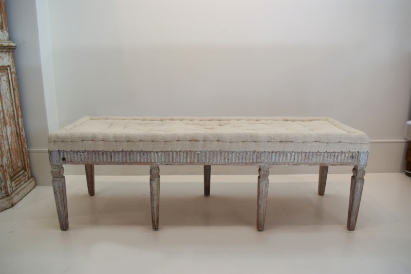 19th Century Swedish Gustavian Long Bench - Image 2