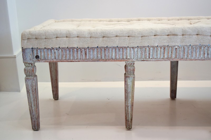 19th Century Swedish Gustavian Long Bench - Image 3