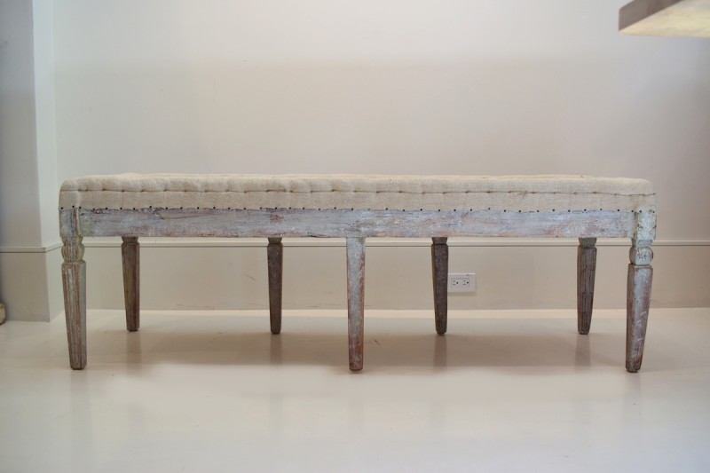19th Century Swedish Gustavian Long Bench - Image 5