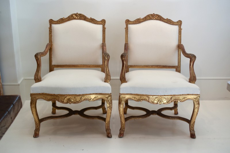 Pair of 19th Century French Regence Fauteuil - Image 2