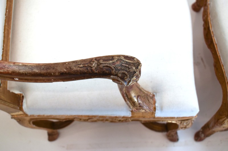 Pair of 19th Century French Regence Fauteuil - Image 6