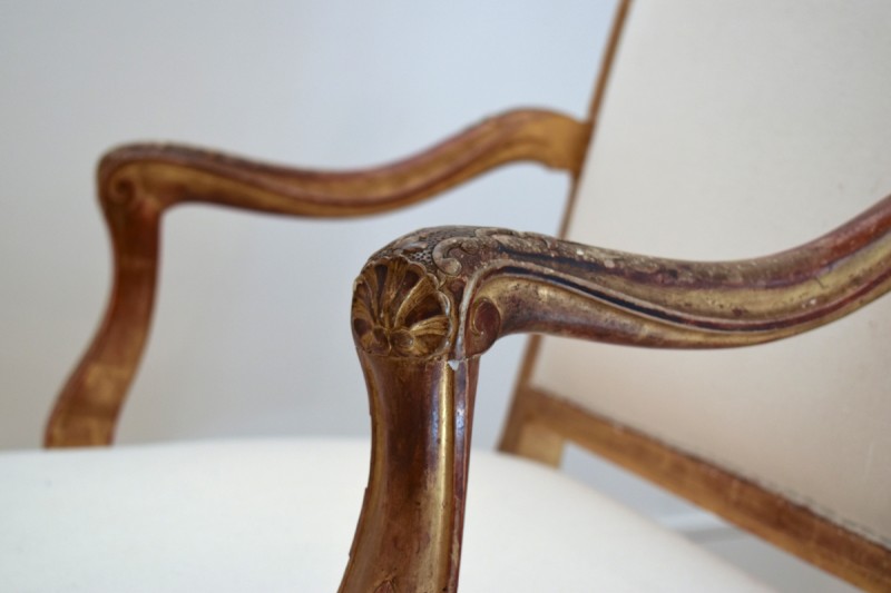 Pair of 19th Century French Regence Fauteuil - Image 11