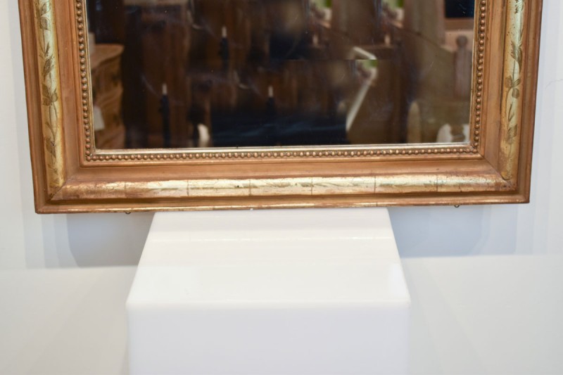 Gilded Louis Philippe Mirror with Fleur Detail - Image 3