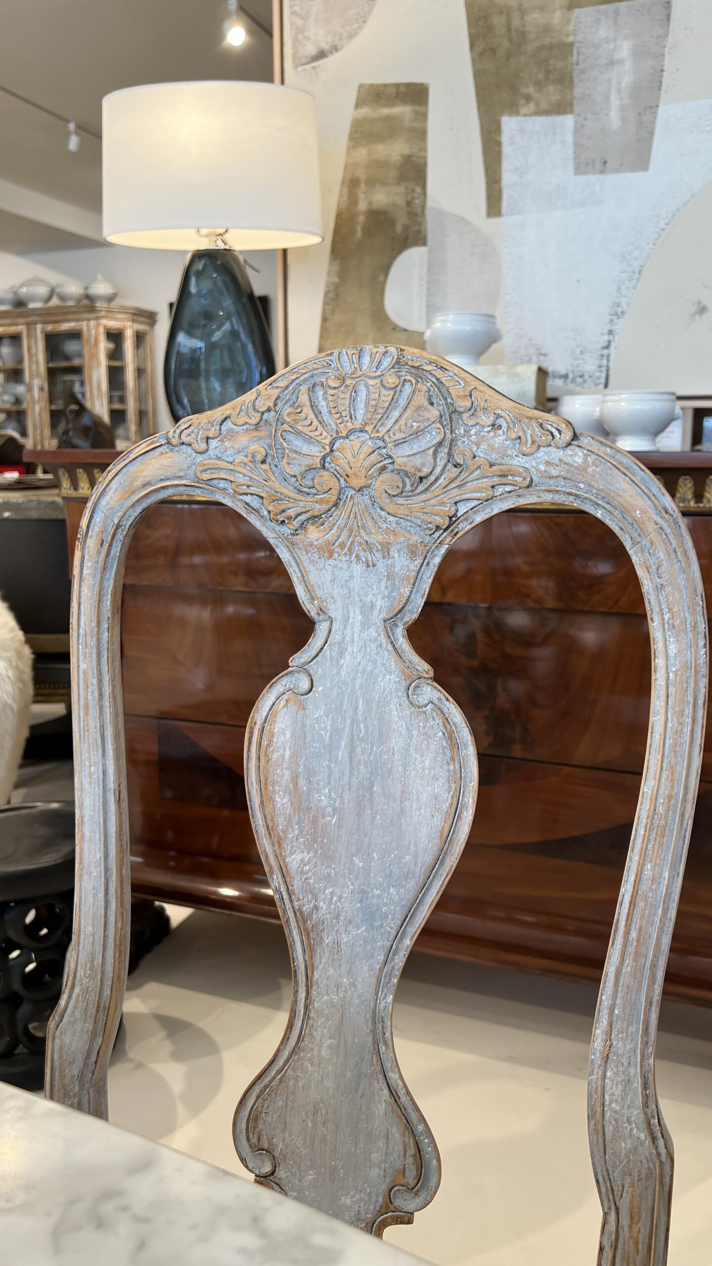 19th Century Swedish Rococo Set of 8 Dining Chairs - Image 13