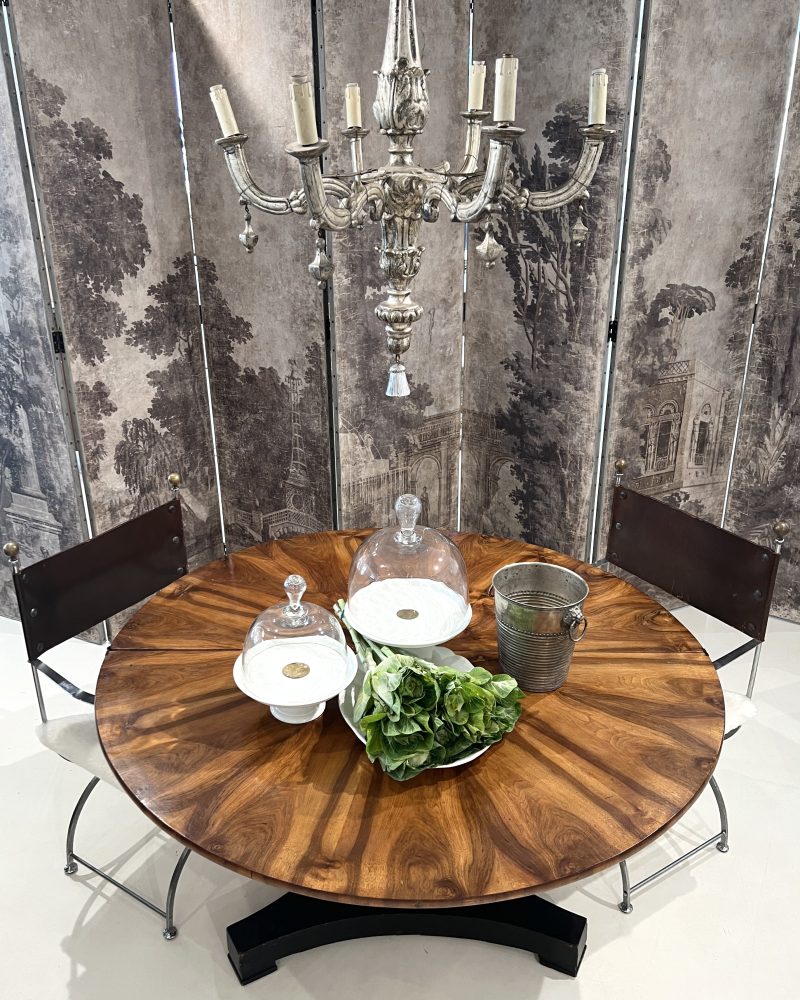 19th Century French Art Nouveau Cross Section Walnut Table - Image 9