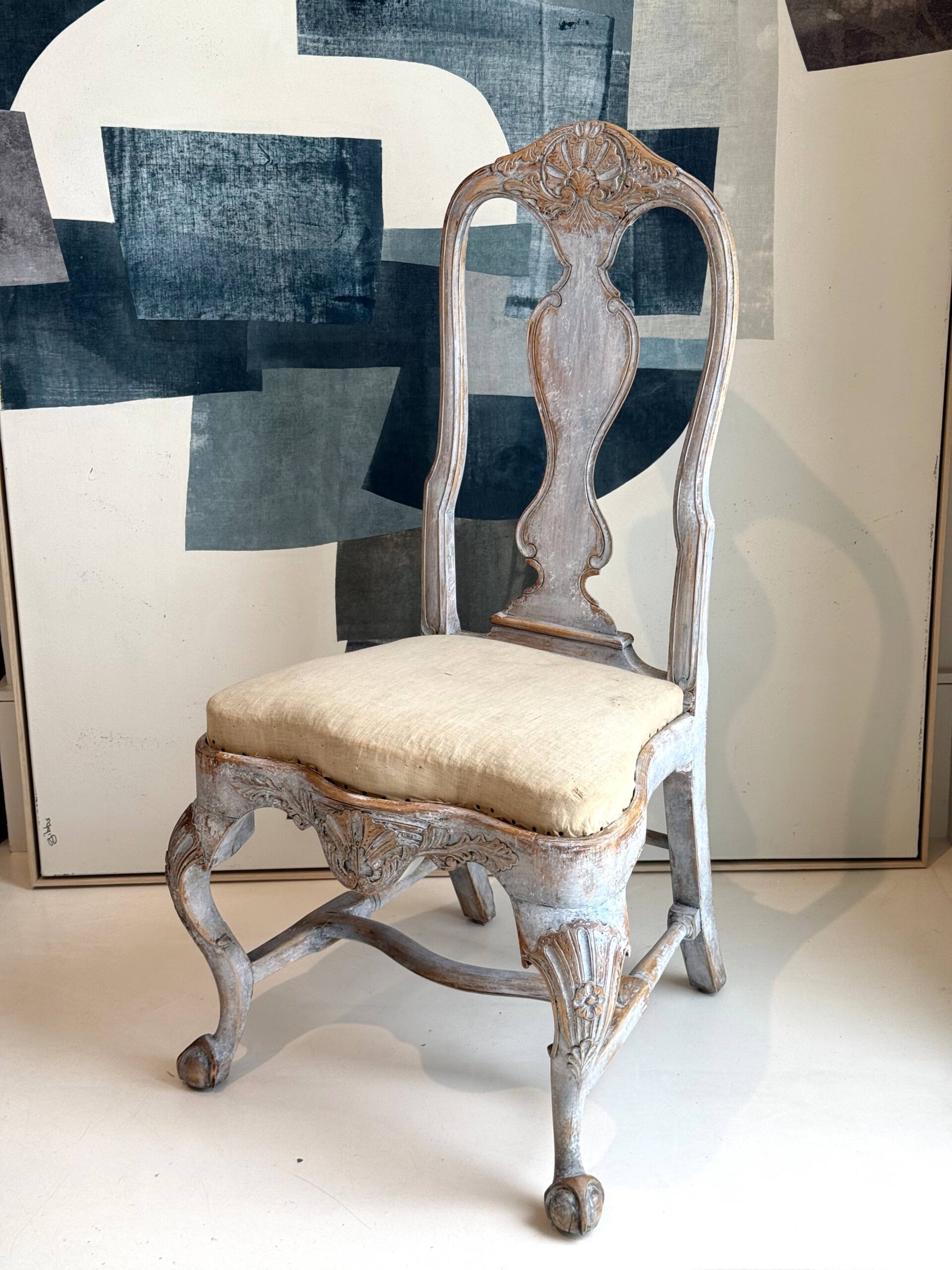 19th Century Swedish Rococo Set of 8 Dining Chairs - Image 14