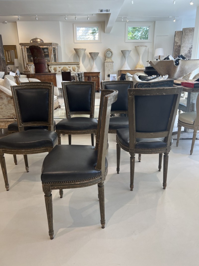 Set of 6 Late 19th Century Louis XVI Chairs - Image 2