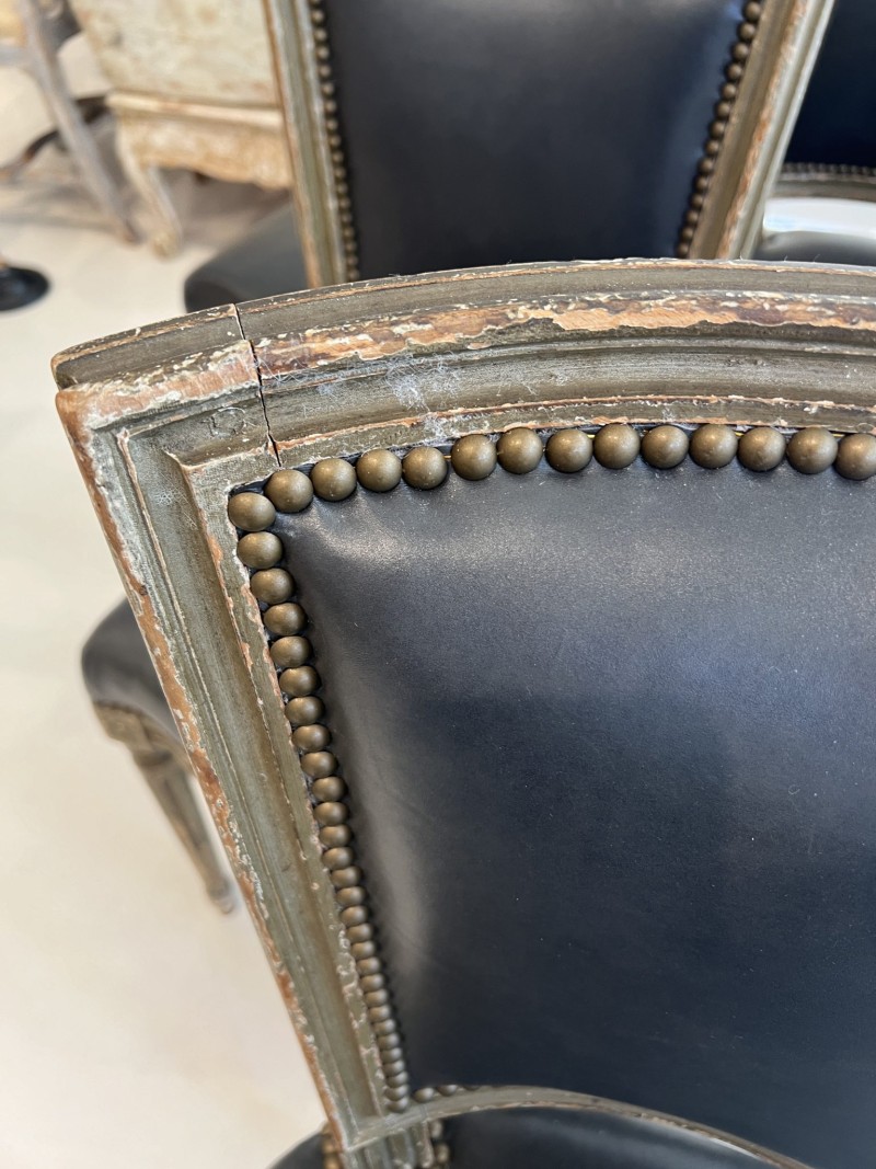 Set of 6 Late 19th Century Louis XVI Chairs - Image 6