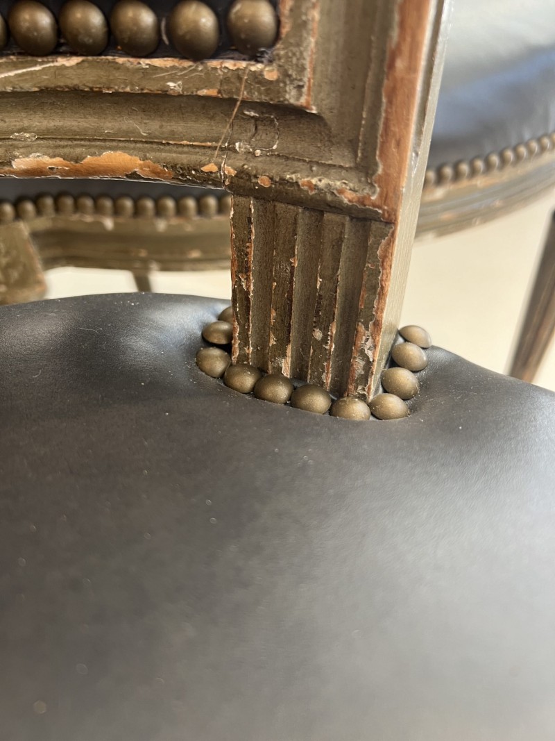 Set of 6 Late 19th Century Louis XVI Chairs - Image 7