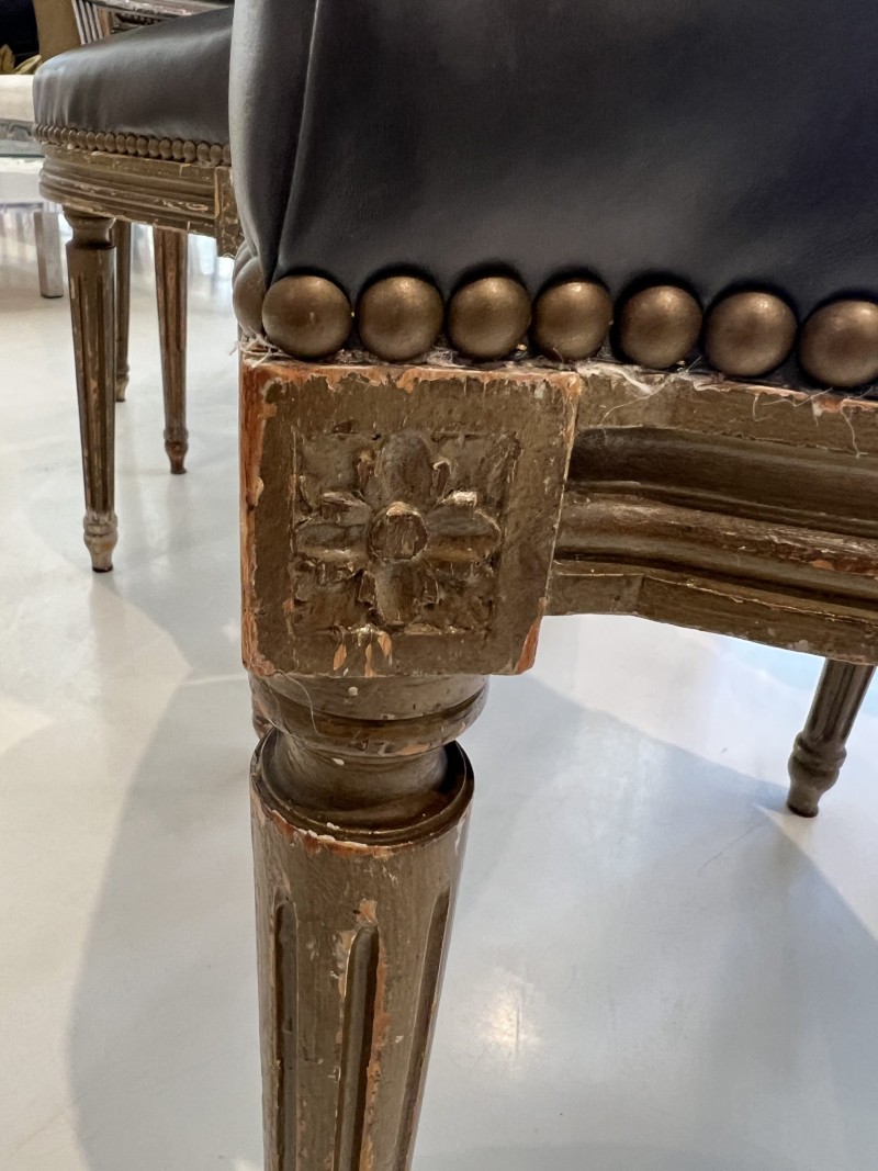 Set of 6 Late 19th Century Louis XVI Chairs - Image 11