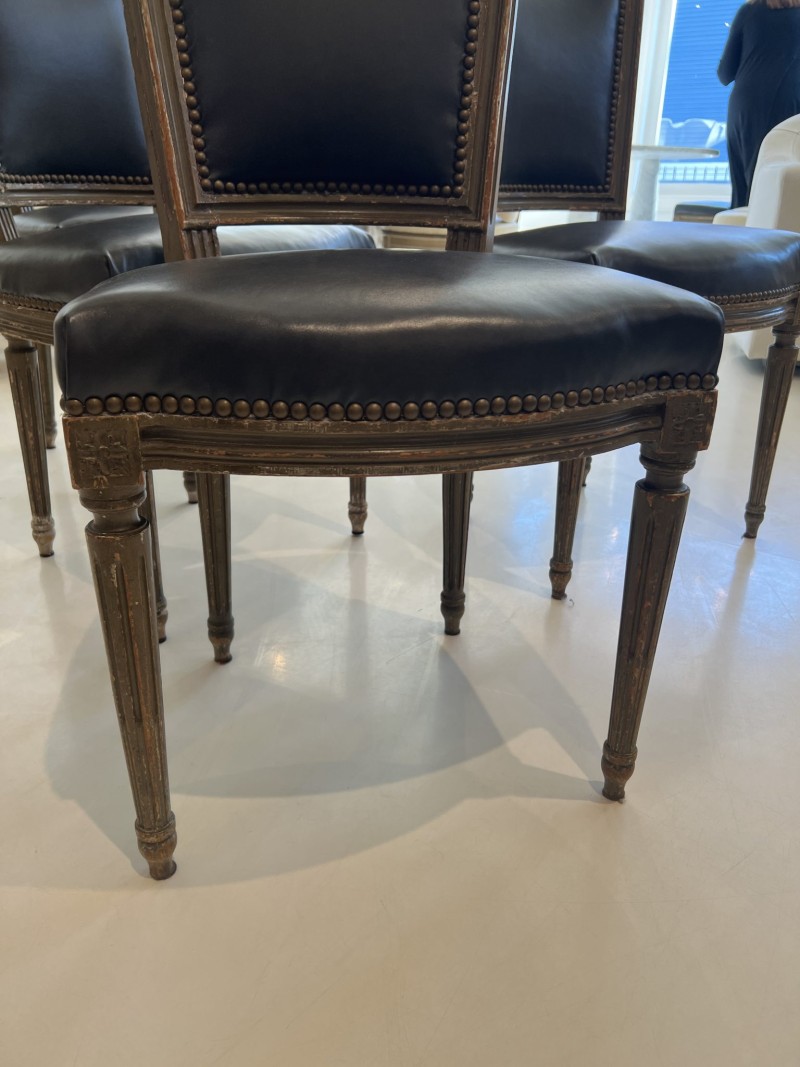 Set of 6 Late 19th Century Louis XVI Chairs - Image 13