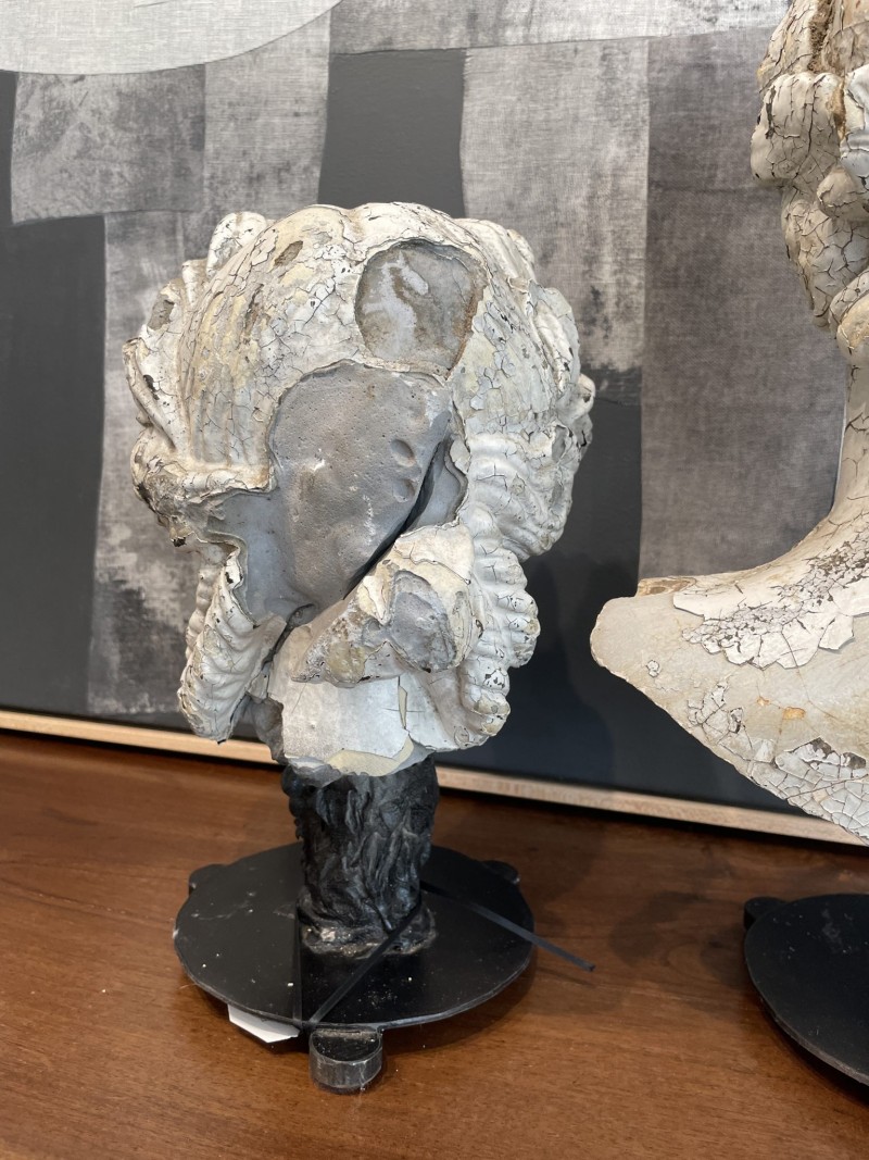 Pair of Swedish Plaster Busts on Stand - Image 6