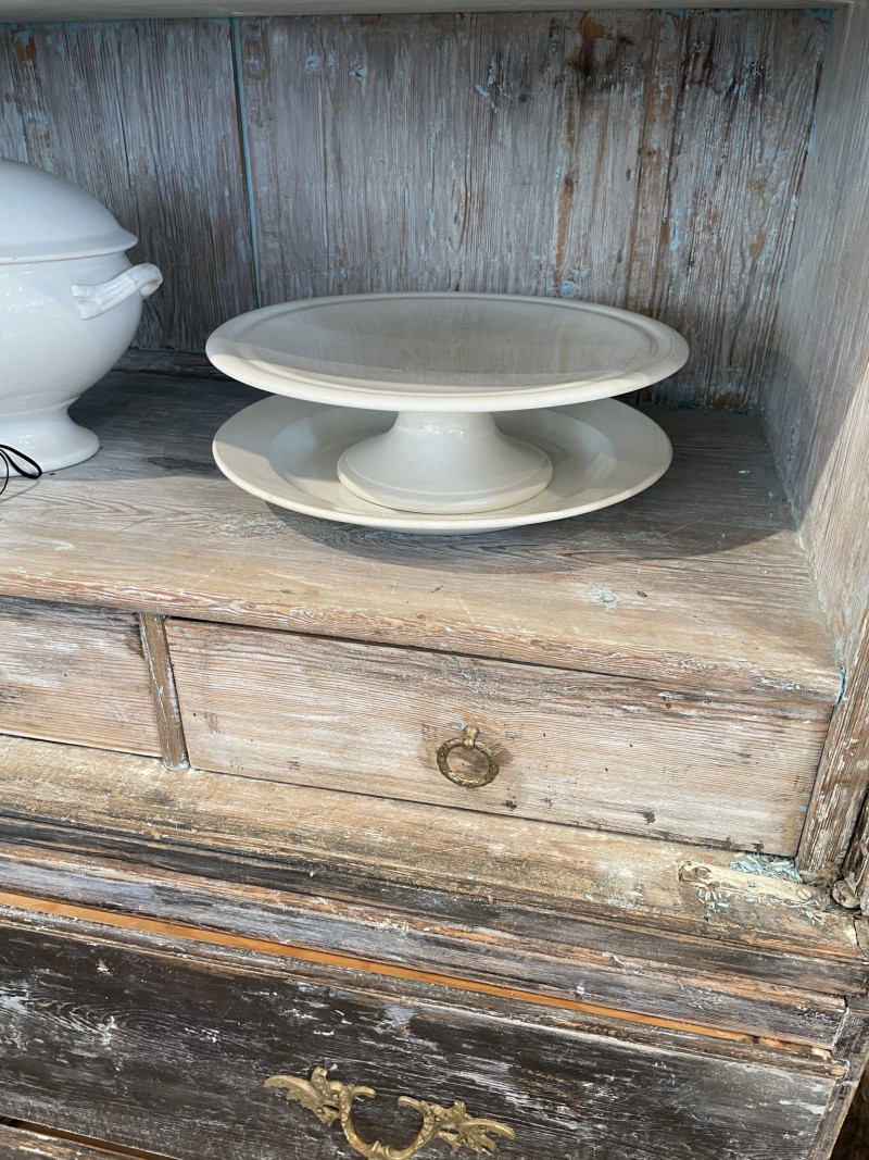 Antique Dutch White Ironstone Cake Platter - Image 5