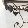 Pair of 19th Century French Marble Top Iron Consoles with Grape Detail - Image 2