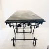Pair of 19th Century French Marble Top Iron Consoles with Grape Detail - Image 6