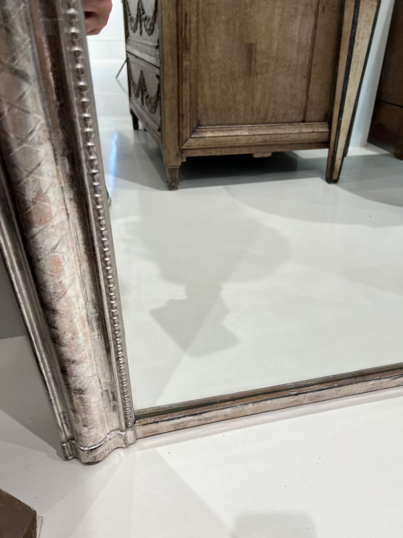 19th Century Louis Philippe Silverleaf Mirror - Large Scale - Image 4
