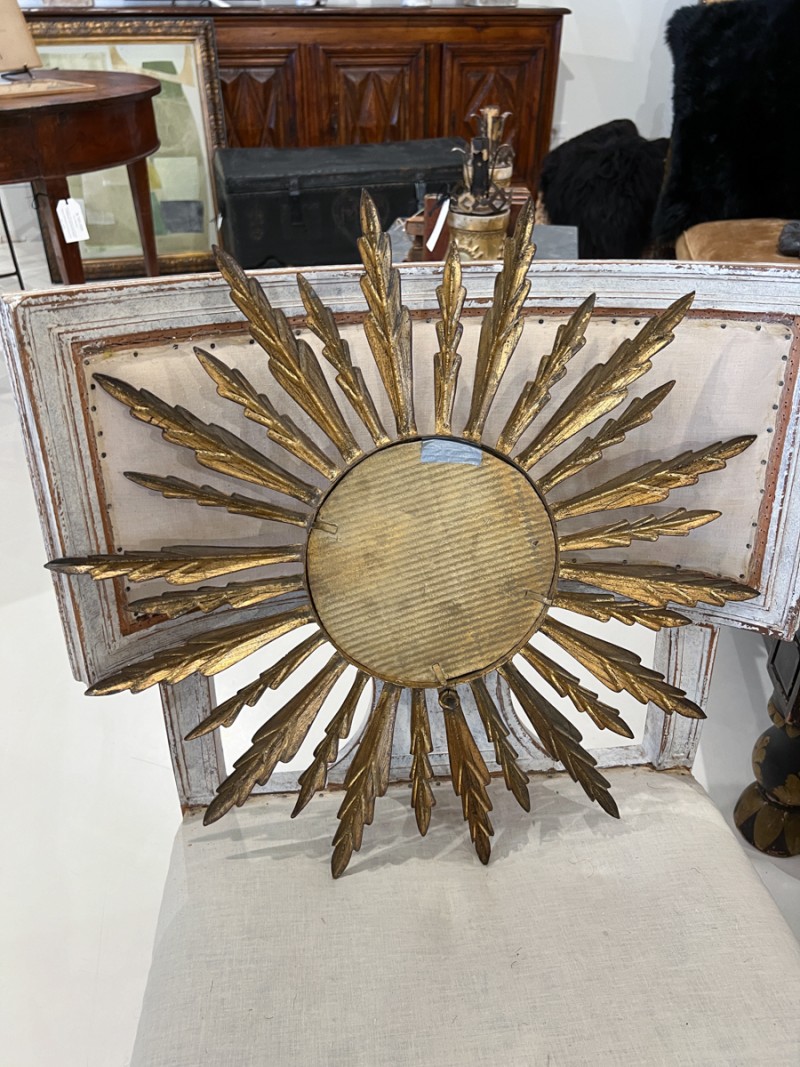 Spanish Gilded Iron Mirror - Image 3