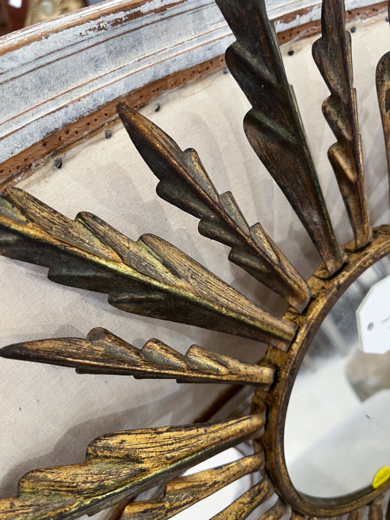 Spanish Gilded Iron Mirror - Image 4