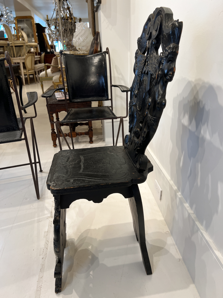 Antique black chairs hotsell