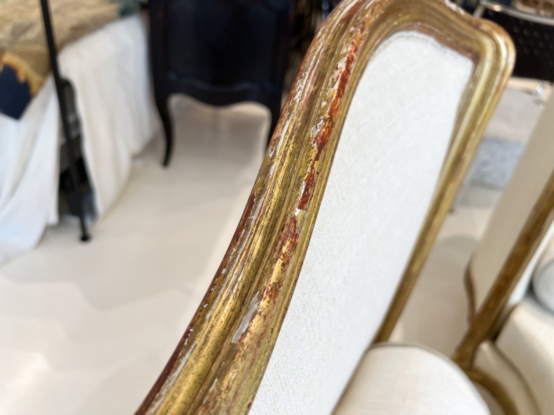 Pair of Large 19th Century Gilded Louis XV Banquettes - Image 5