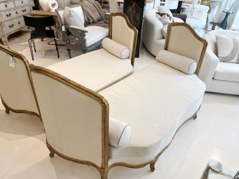 Pair of Large 19th Century Gilded Louis XV Banquettes - Image 6