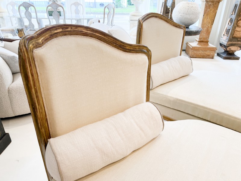 Pair of Large 19th Century Gilded Louis XV Banquettes - Image 7