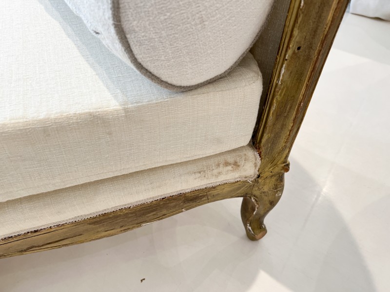 Pair of Large 19th Century Gilded Louis XV Banquettes - Image 9