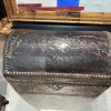 18th Century Antique Leather Box with Nailheads - Image 3