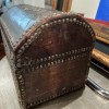 18th Century Antique Leather Box with Nailheads - Image 4