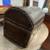 18th Century Antique Leather Box with Nailheads - Image 5
