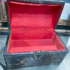 18th Century Antique Leather Box with Nailheads - Image 6