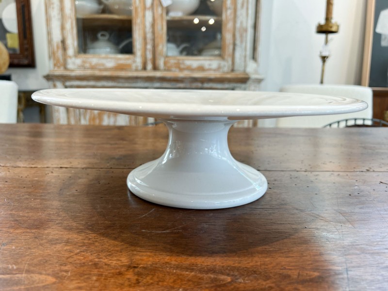 Antique Dutch White Ironstone Cake Platter - Image 3