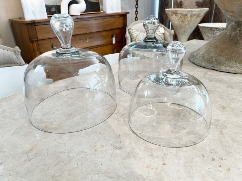 3 Glass Cloches for Cake Plates - Image 4