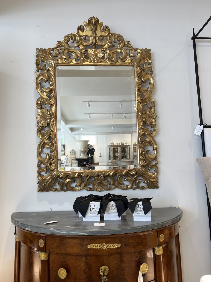 French 19th Century Louis XV Gilded Wood Mirror - Image 4