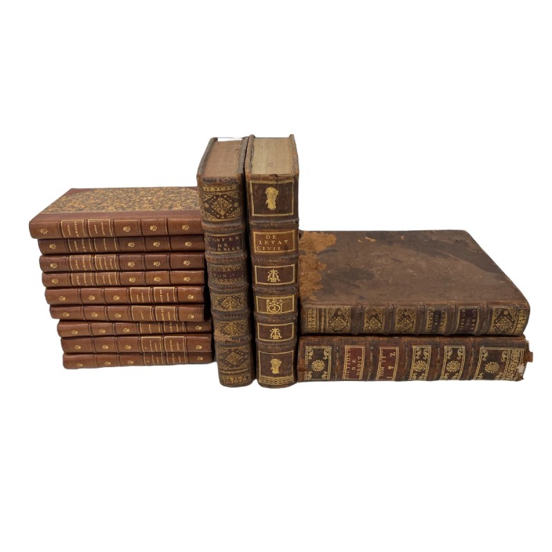 Set of 13 18th Century/19th Century French Leather Bound Books