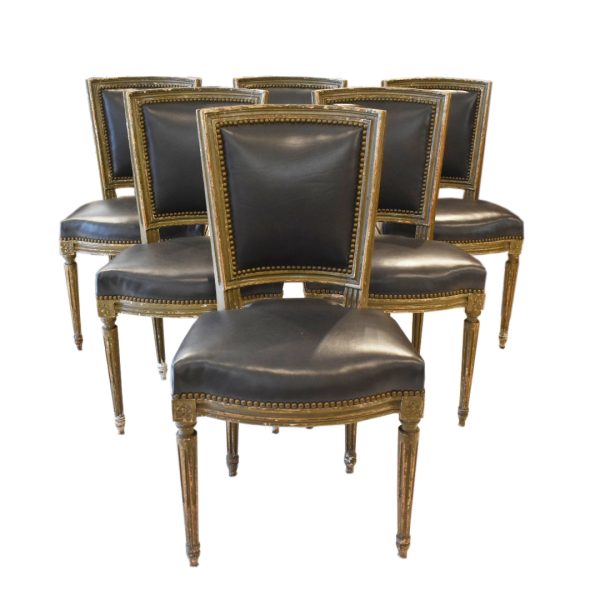Set of 6 Late 19th Century Louis XVI Chairs