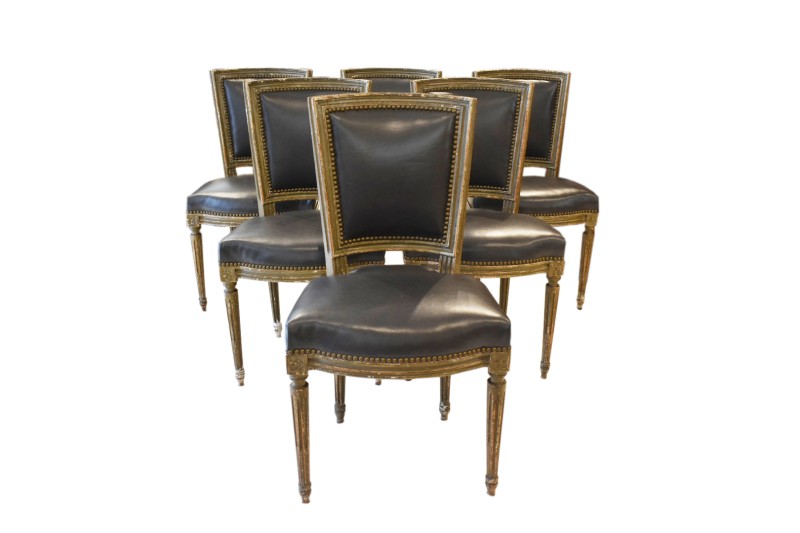 Set of 6 Late 19th Century Louis XVI Chairs