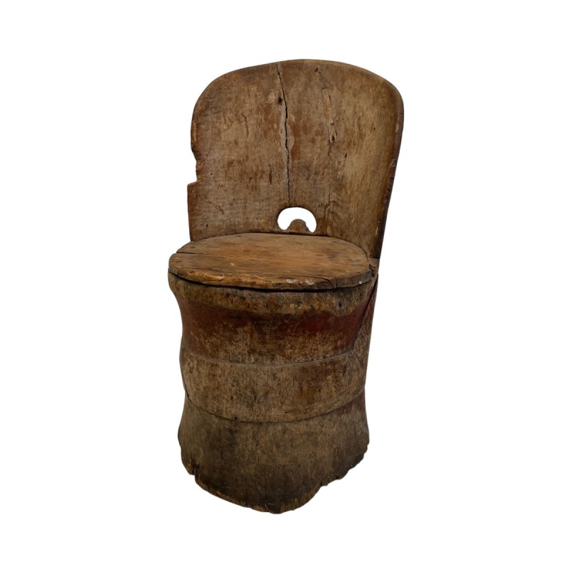18th Century Swedish Child's Tub/Kubbestol Chair