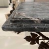 Pair of 19th Century French Marble Top Iron Consoles with Grape Detail - Image 11