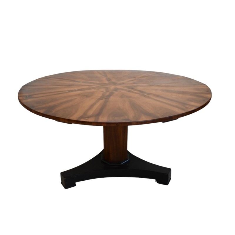 19th Century French Art Nouveau Cross Section Walnut Table