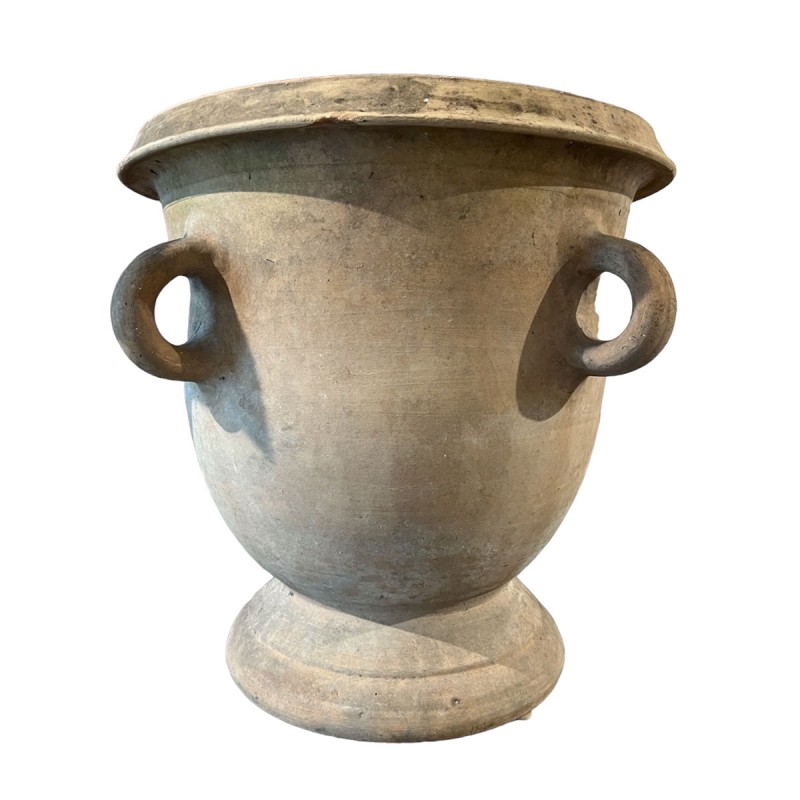 19th Century Large Terra Cotta Jardiniere with Handles from Castelnaudary