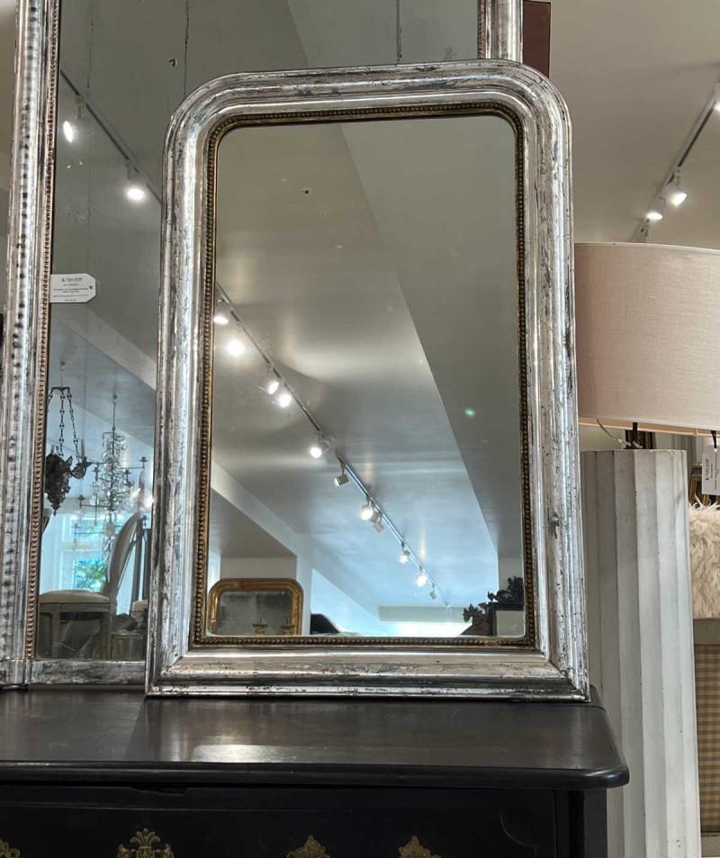 French Silverleaf Louis Philippe Mirror - Image 2