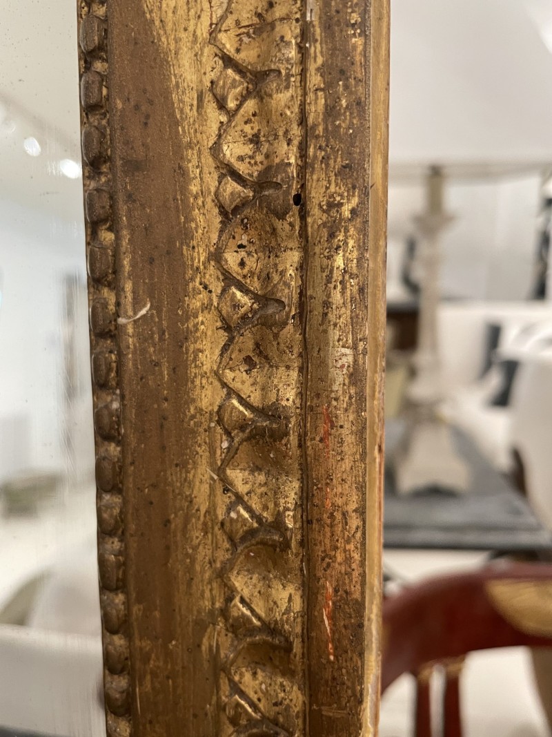 18th Century Louis XVI Gilded Wood Mirror - Image 4