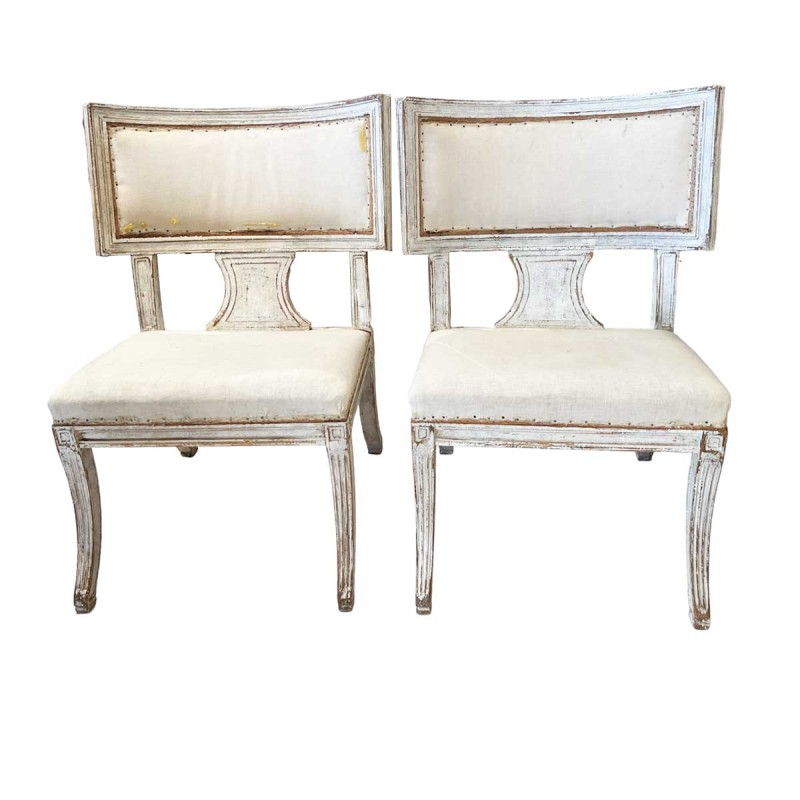 Pair of 18th Century Swedish Klismos Chairs