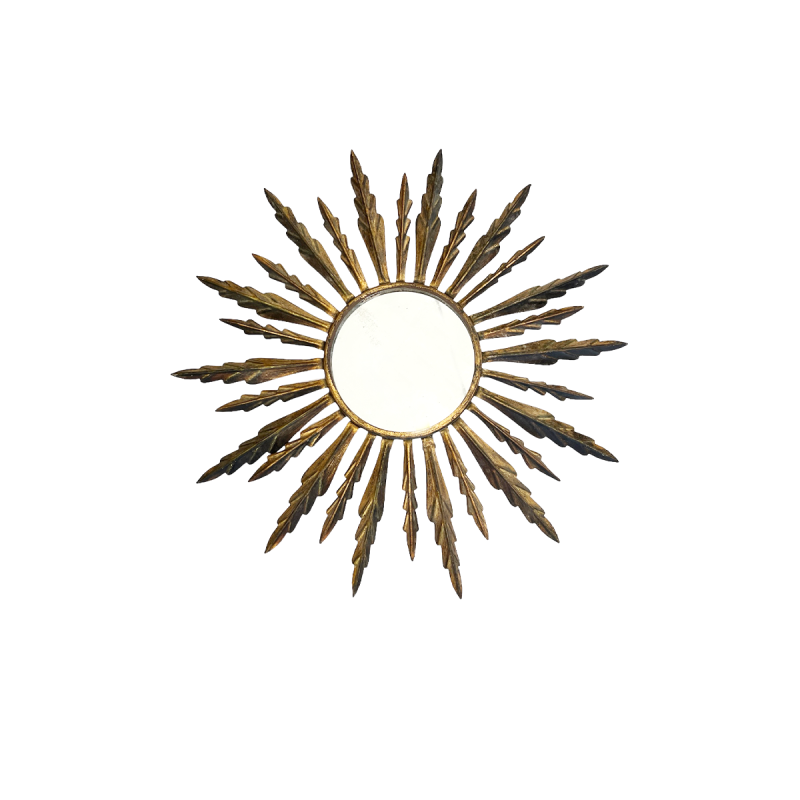 Spanish Gilded Iron Mirror