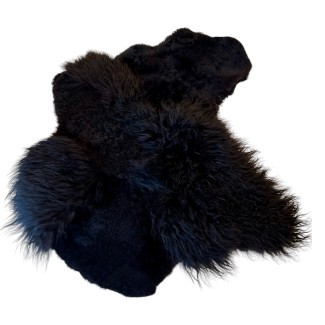 Small Black Hide Rug