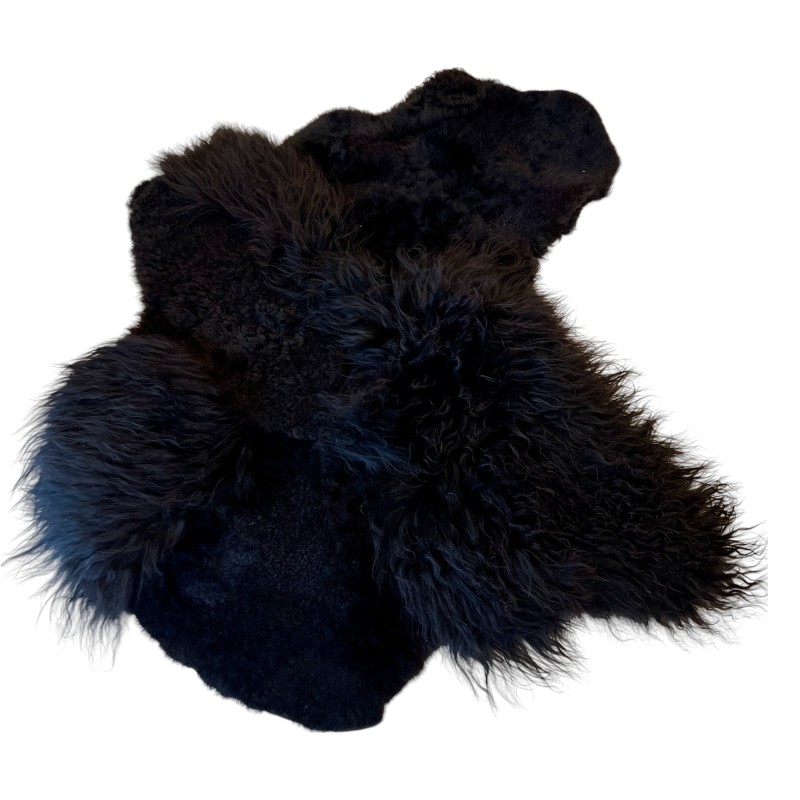Small Black Hide Rug