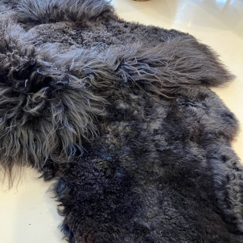 Small Black Hide Rug - Image 4